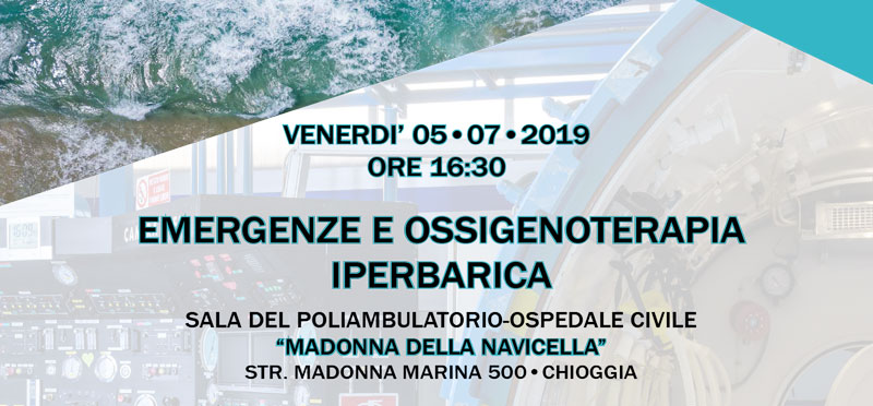 Evento formativo dal titolo “EMERGENZE E OSSIGENOTERAPIA IPERBARICA